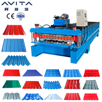 Máquina Perfiladora de Tejas Corrugadas de Alta Eficiencia AVITA, Máquina Automática PLC para Prensar Tejas Metálicas, Máquina Perfiladora de Rollos Corrugados