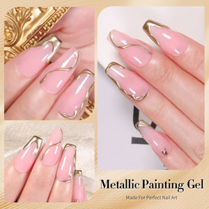 BORN PRETTY PRO Argent Chrome <span class=keywords><strong>Effet</strong></span> 3D Métallique Peinture Gel Ongles <span class=keywords><strong>Dessin</strong></span> Miroir Gel Soak Off DIY Uv Gel Peinture Ongles - Product Image 5