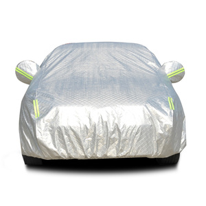 Enduit PE Couverture De Voiture Empêcher La Chaleur Froid Soleil Pluie Neige Demi <span class=keywords><strong>Auto</strong></span> Étanche Couverture extérieure - Product Image 2