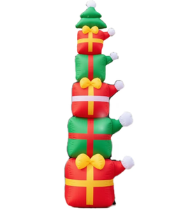 Torre Inflable Navideña con Brazos Pequeños y Lazo de Cinta <span class=keywords><strong>para</strong></span> Decoración de Entrada, Festivales y Ambiente Festivo - Product Image 6