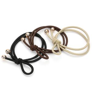 Hot Selling Korea Elastische Diverse Kleur Geknoopt Nylon Boog Parel Haar Banden L Haar Elastische Voor Armbanden - Product Image 2