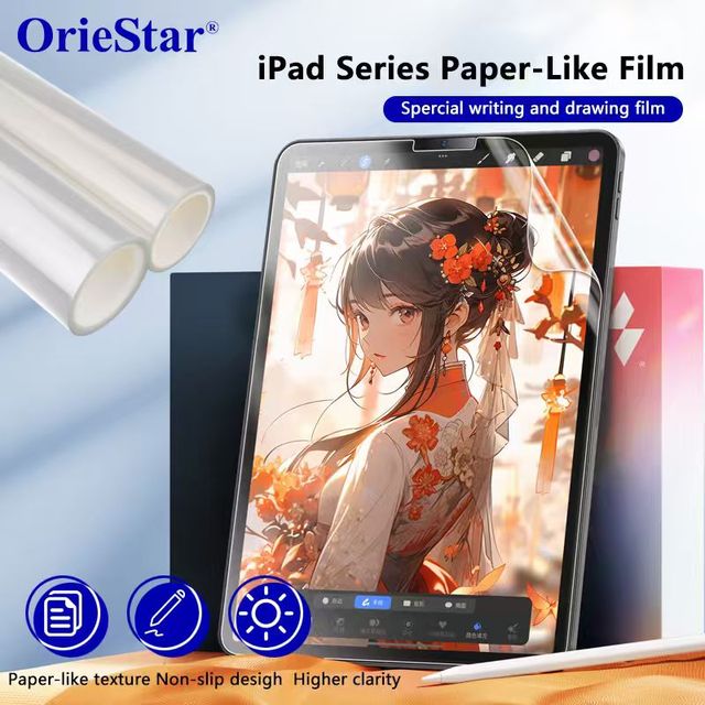 Clear Matte Paper Texture Film Roll Anti Fingerprint Writing Drawing Screen Film Material Fit iPad Air3 IPad9 Bulk Supply