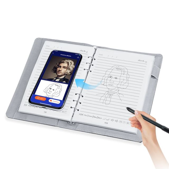 2025 Leather AI Smart Notebook Designer's AI Painting Business Office AI Notebook AI Document Smart Pen Notebook Set