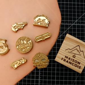 Molde de estampado en caliente de latón y cobre con logotipo personalizado para grabado en cuero, madera y pasteles - Product Image 3