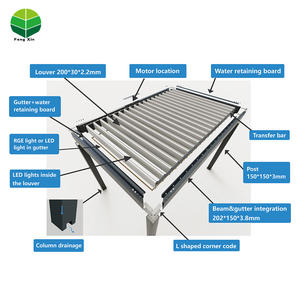 Personalizado al por mayor barato Jardin Gazebo Pavilion con <span class=keywords><strong>cortinas</strong></span> China aluminio moderno jardín al aire libre aluminio pérgola no recubierta - Product Image 3