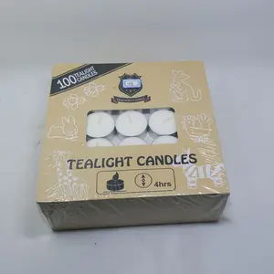 Candle Supplier Tea Lights 2 4 8 Hour Long Burn Night Light Candles Unscented Tealight 50 / 100 For Dinner Candle