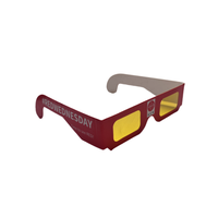 Lunettes de décodeur d'espion à lentille jaune pour messages secrets