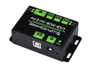 Waveshare HUB USB multifonctionnel de qualité industrielle, extension de 3 ports USB + port Ethernet 100M, stable et fluide, K795 - Product Image 1