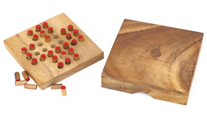 Juego de <span class=keywords><strong>solitario</strong></span> de madera, tablero de <span class=keywords><strong>solitario</strong></span> de clavija clásico, diseño de madera Premium, rompecabezas de estrategia de un solo jugador - Product Image 3