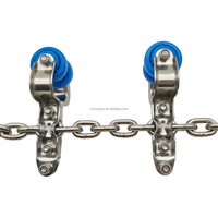 Chariot suspendu en acier inoxydable SUS 304 pour rail en T, convoyeur, transformation de volailles, abattage de poulets