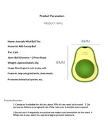 Jouet à mâcher rotatif en argentier pour chat, en forme de boule d'avocat, écologique, durable, pour l'enrichissement et les soins dentaires, nouveauté personnalisable, vente en gros