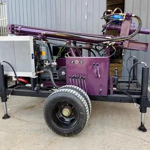 맞춤형 유압 바퀴 드릴링 머신 휴대용 최대 300 미터 지하 깊은 우물 구멍 드릴링 머신 - Product Image 3