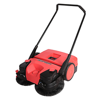 Nouvelle balayeuse électrique industrielle pour poussière et feuilles 12V à conducteur marchant, largeur de balayage 780 mm avec trémie de 50 L pour usine