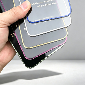 Protection d'écran en verre trempé HD transparente, anti-casse, à découpe diamantée 9H, économique, pour <span class=keywords><strong>iPhone</strong></span> 15 16 17 13 Pro Max - Product Image 3