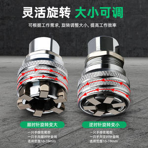 ประแจบล็อก Tuosen ขนาด 1/2 นิ้ว หัวหกเหลี่ยมภายนอก พร้อมแรงเสริม ผลิตจากเหล็กกล้าคาร์บอนสูง ผิวขัดเงา - Product Image 3