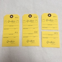 Étiquette d'expédition en papier spécial renforcé avec logo personnalisé, fil intégré, perforable, avec œillet et ficelle