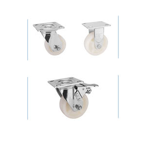 Fabrik preis 4/5/6/8 Zoll 250/350/450/550kg SS Nylon PA Heavy Duty 6X2 Rollen 500kg Lenk rolle Rollen rad - Product Image 3