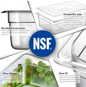 Poêle GN en plastique PC multi-tailles (1/2, 1/3, 1/6) pour affichage de buffet, utilisation dans les hôtels/restaurants, conception standard de l'UE - Product Image 5