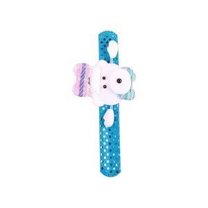 New Arrives Christmas Decor Deer Plush Bracelet Toy Gift Reusable Hand Slap Clap Wristband for Kids - Product Image 1