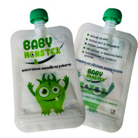 Pochette de recharge liquide transparente écologique Doypack 200ml 250ml 300ml 380ml avec bec de calibre 1.6cm pour jus et bière
