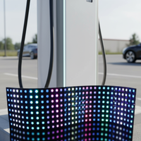 Bande lumineuse intelligente WS2812B DC12V, panneau matriciel flexible à LED, écran couleur numérique programmable, adressable individuellement