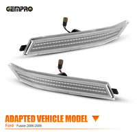 2 Luces LED Delanteras Laterales para Parachoques, Transparentes/Ahumadas, para Ford Fusion 2006-2009, Luces de Posición Ámbar