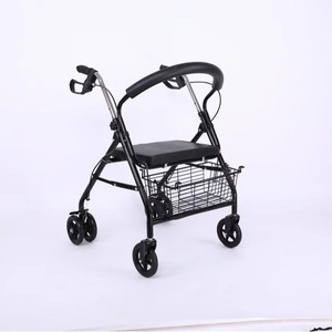 <span class=keywords><strong>Deambulatore</strong></span> <span class=keywords><strong>a</strong></span> 4 Ruote Regolabile per Anziani <span class=keywords><strong>con</strong></span> Ruote da 8 Pollici, Ausilio per la Mobilità Pieghevole <span class=keywords><strong>con</strong></span> Sedile, <span class=keywords><strong>Freno</strong></span> <span class=keywords><strong>a</strong></span> <span class=keywords><strong>Mano</strong></span>, Leggero - Product Image 4