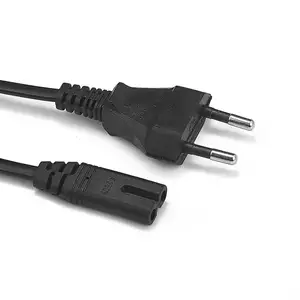 Europea standard power cord two round pin Figure 8 Plug 1.5Meter