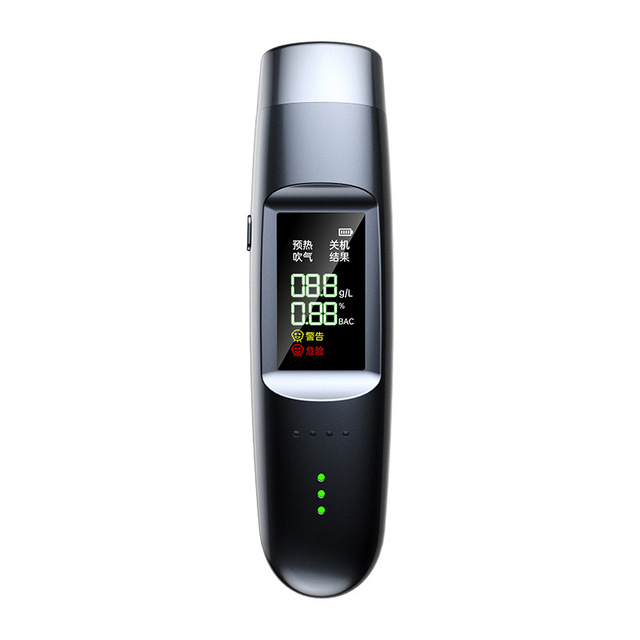 JZR Contactless Alcohol Breathalyzer 2025-0.001% High Precision Portable ABS BAC Tester Wireless Drunk Driving Detector