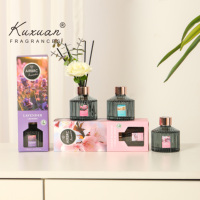 Diffuseur de Parfum d'Ambiance de Luxe 110 ml, Bouteille en Verre Laqué pour Décoration d'Intérieur