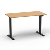 Bureau debout électrique réglable en hauteur à moteur unique, moderne, ergonomique, noir, télescopique, pour la maison et le bureau, 2SR2B-1