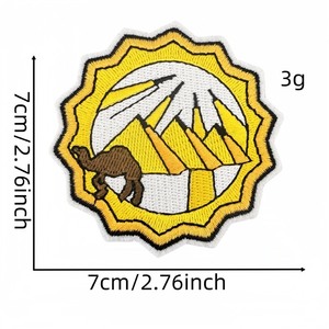 Gros Animal Forme Paysage Naturel Vue Monde Symbole logo Pays Carte Conception Fer sur Ordinateur Broderie Patchs - Product Image 6