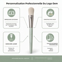 JLY Wholesale, ensemble de 8 pinceaux de maquillage multifonctions, fibres synthétiques ultra-douces et moelleuses, logo personnalisable, plusieurs couleurs de manche