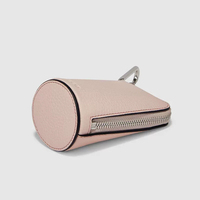 Étui de rouge à lèvres en cuir de marque de distributeur personnalisé pochette de maquillage de mode cadeau de luxe étui de rouge à lèvres à fermeture éclair