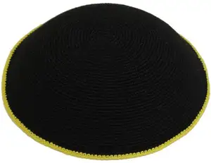 Заводская изготовленная на заказ 100% хлопчатобумажная вязаная вручную шапка-Кипа, вязаная Ермолка, вязаная крючком, еврейские религиозные подарки