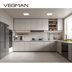 Không thấm nước độ bóng cao thông minh thiết kế nội thất hiện đại sơn mài bếp nhỏ tủ bếp căn hộ - Product Image 1