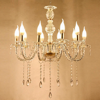 Lustre en acrylique doré scintillant, éclairage de luxe pour décoration de fête de cérémonie de mariage
