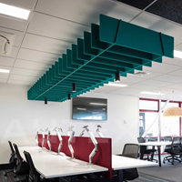Panneaux acoustiques suspendus modernes pour plafond, insonorisation, feutre polyester, ignifuges, écologiques, décoratifs