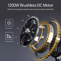 Moto électrique ZUBOO 1200W 72V à batterie au plomb, vitesse maximale de 50 km/h, autonomie de 110 km, scooter de ville pour trajets quotidiens