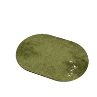 Tapis de bain en terre de diatomée, motif lapin de dessin animé ovale, absorbant et antidérapant, pour salle de bain, entrée, chambre à coucher, cuisine