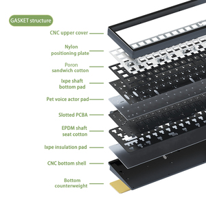 Kit de teclado mecánico intercambiable en caliente Rgb completo inalámbrico Lucky65 con 3 tipos de conexiones de diente azul con cable de 2,4g - Product Image 3