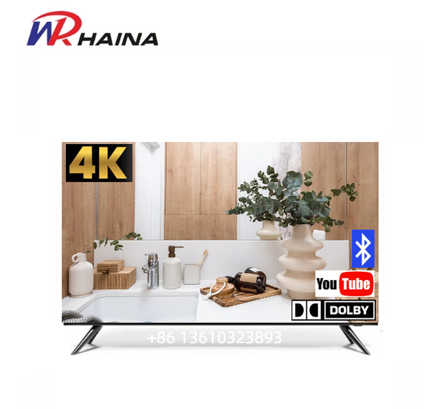 HAINA Unique Features Smart TV Wholesale Television Oem Led Tv 55 Inch 4k Customized Uhd 50 Inch Android 14 Tv with Bluetooth
