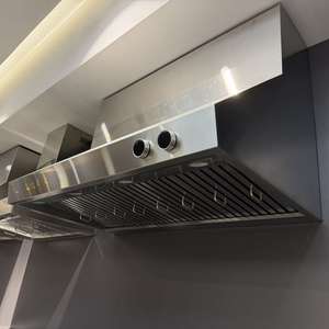 Hotte aspirante en acier inoxydable de 48 pouces avec conduits, 2000 m³/h, double moteurs puissants ultra-silencieux, commande numérique à écran tactile, déflecteur - Product Image 5