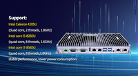 Mini PC Industrial de Alto Rendimiento sin Ventilador, Intel I7-10710U de 6 Núcleos, 4 LAN Gigabit, 4COM RS232/RS485, TPM2.0 para Computación en Borde