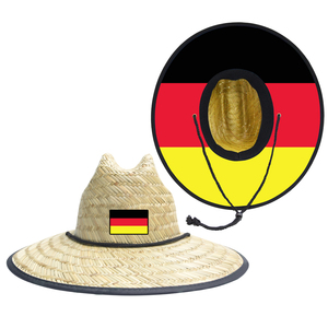 <span class=keywords><strong>หมวก</strong></span>ฟางชายหาดสีธงชาติเยอรมนีและปานามาสำหรับผู้ชายและผู้หญิงจาก JAKIJAYI ขายส่ง - Product Image 2