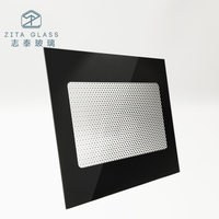 Panel de vidrio para horno microondas endurecido de diseño personalizado de alta calidad, Impresión de pantalla de seda, horno microondas, vidrio templado para puerta
