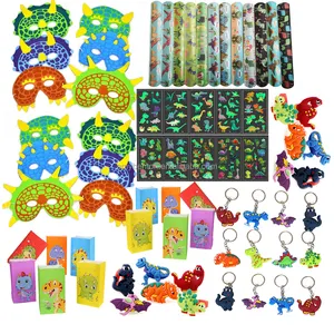 70pcs Dinosaur Themed Party Favors Set Dinosaur Toys Gift For Kids Birthday Supplies Goodie Bag Fillers