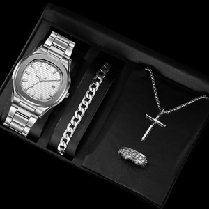 Orologio da Polso Minimalista da Uomo con <span class=keywords><strong>Quadrante</strong></span> <span class=keywords><strong>Quadrato</strong></span>, Cinturino in Acciaio Inossidabile, Calendario, Movimento al Quarzo, Logo Personalizzabile Disponibile - Product Image 3