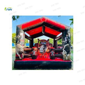Máquina de atracciones inflable de toro mecánico de color personalizado, con movimiento de pene oscilante, para parque de atracciones, de PVC y acero, EN14960 - Product Image 6