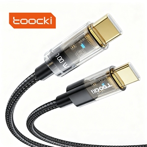 สายเคเบิล Toocki 100W ใช้งานง่าย พร้อมตัวเชื่อมต่อแบบมองเห็นได้ ตรวจสอบและเสียบใช้งานง่าย รองรับการส่งข้อมูลที่เสถียรสำหรับเครื่องเล่นเกม - Product Image 1